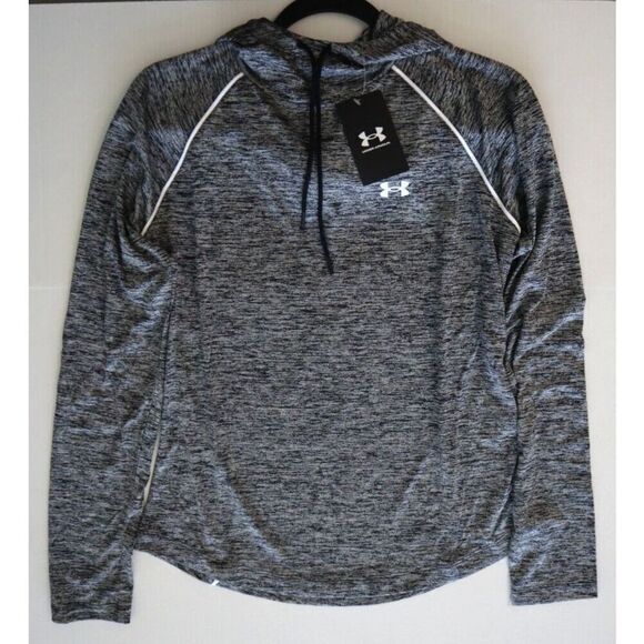 Under Armour 1362868-001 Women's Sz M Black Velocity Wordmark Lightweight Hoodie - Picture 5 of 8